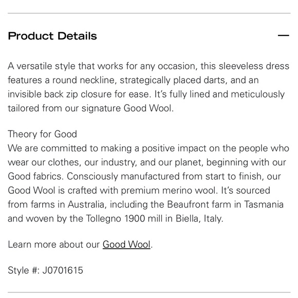 Theory Traceable Wool MIDI dress NWT 6 - Picture 4 of 9